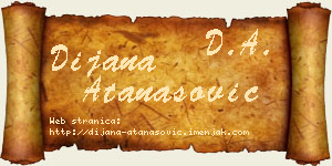 Dijana Atanasović vizit kartica